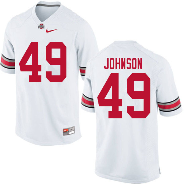 Ohio State Buckeyes #49 Xavier Johnson College Football Jerseys Sale-White